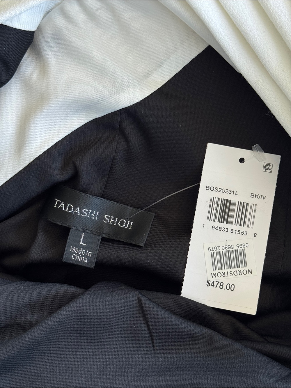 TADASHI SHOJI Plaza Drape Back Gown L - Picture 4 of 8